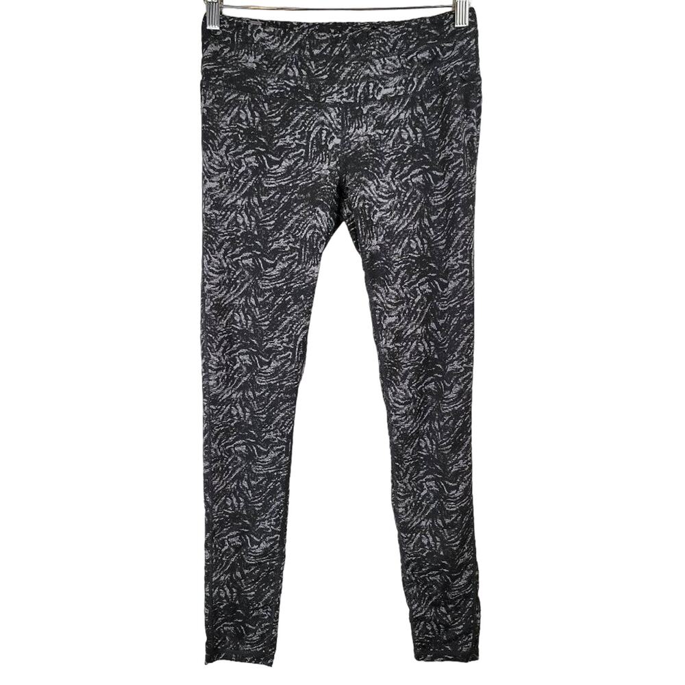 32 Degrees Cool High Rise Printed Leggings Black Grey Athletic Pants Women's S